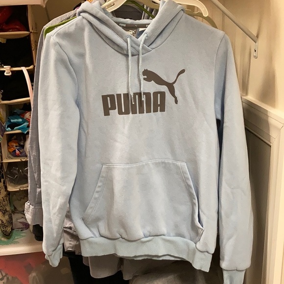 light blue puma sweatshirt